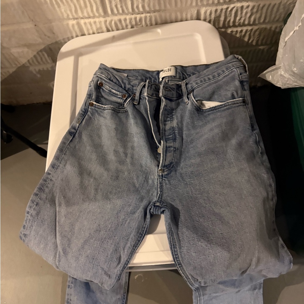 Agolde Straight Leg Jeans - Light Blue